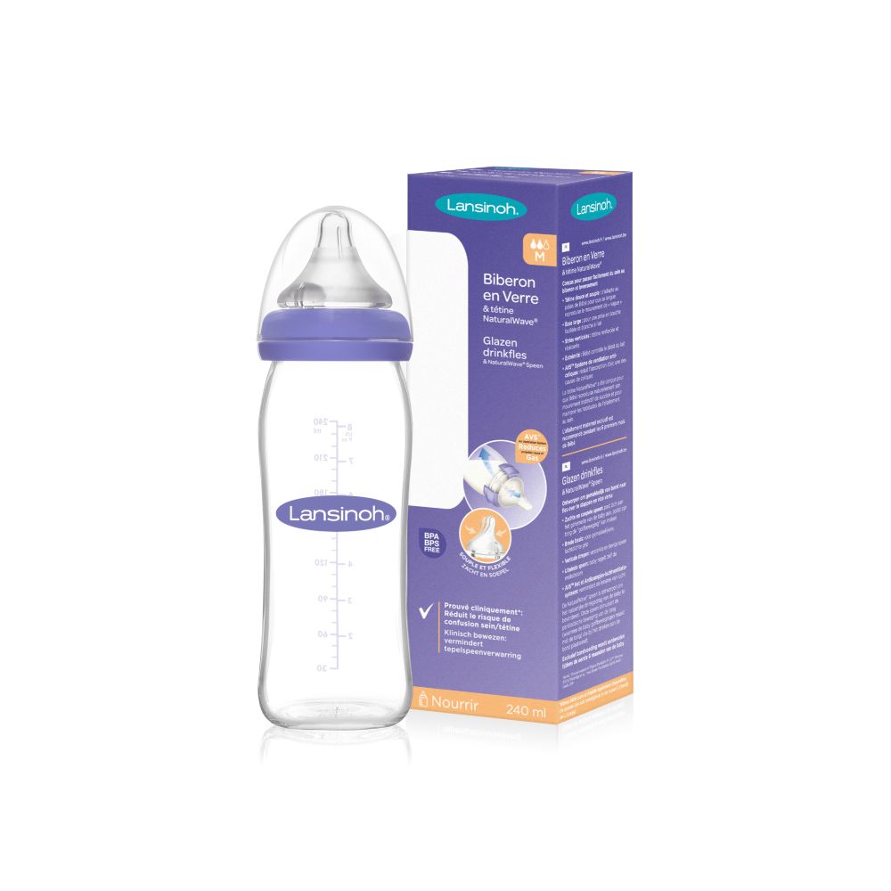 Biberón de Cristal con Tetina NaturalWave®