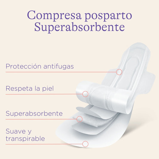 Compresa posparto L (superabsorbente) 0-2 semanas